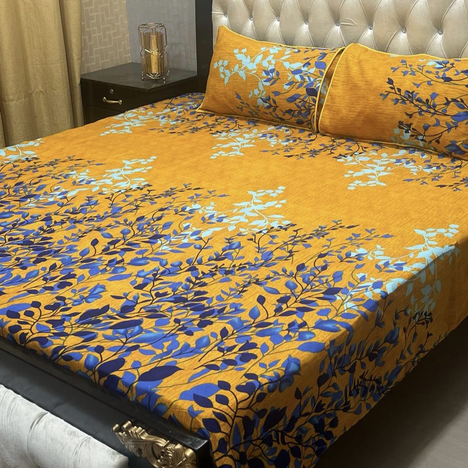 Elenza Cotton Bed Sheet - King - 3pcs - ECB12