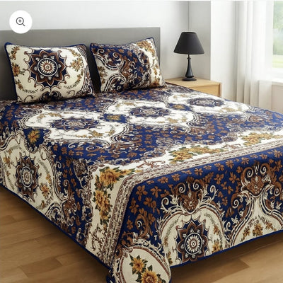 Elenza Cotton Bed Sheet - King - 3pcs - ECB16