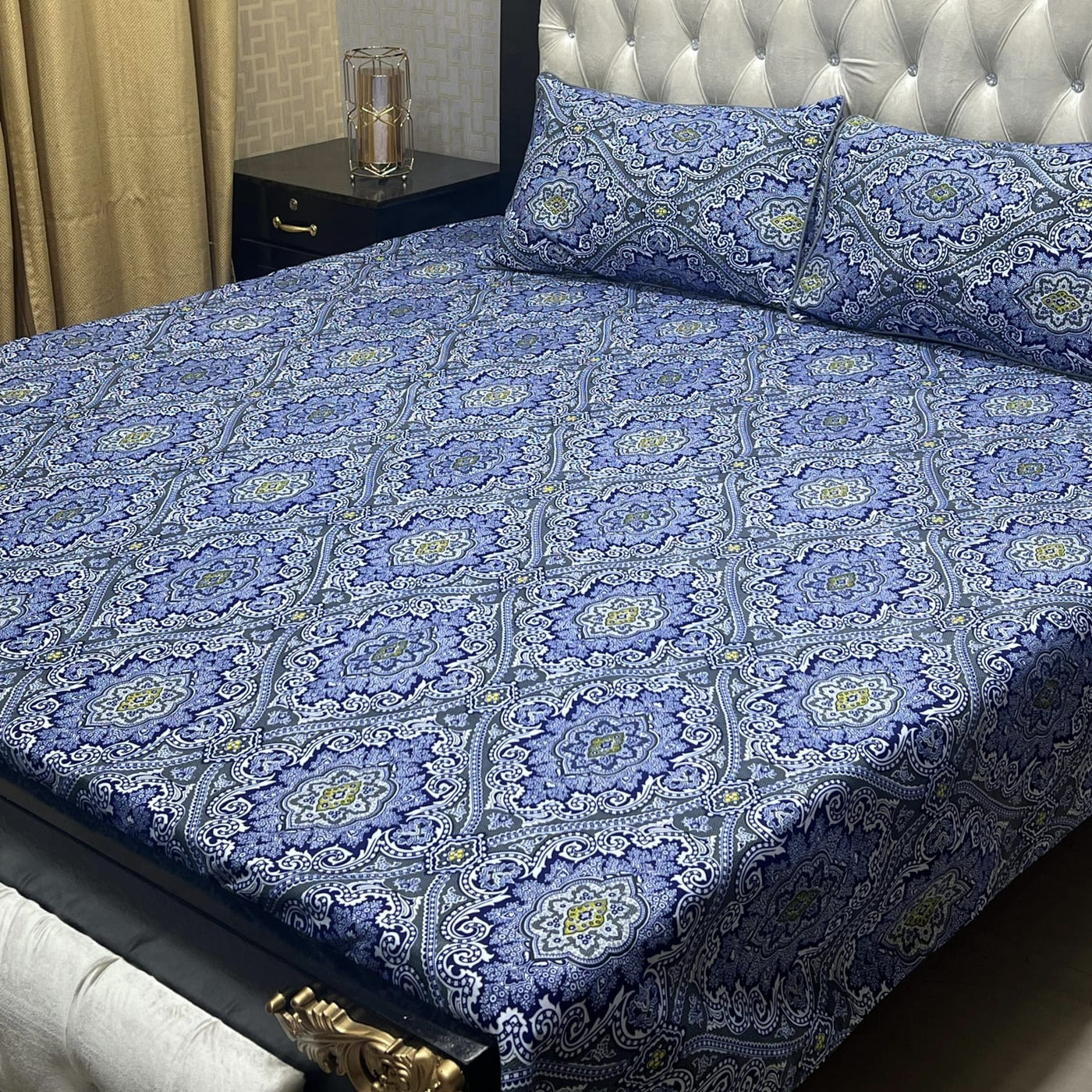 Elenza Cotton Bed Sheet - King - 3pcs - ECB17