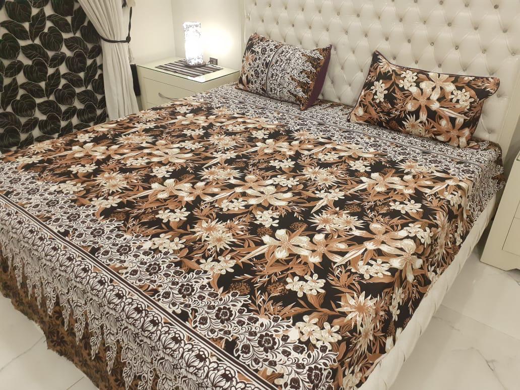 Elenza Cotton Bed Sheet - King - 3pcs - ECB19