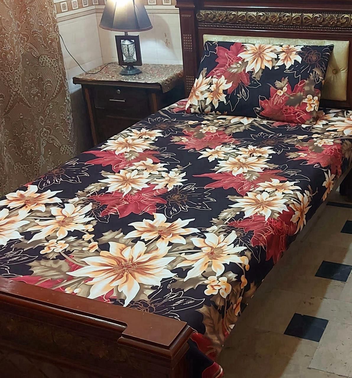 Elenza Cotton Bed Sheet - Single - ESB04