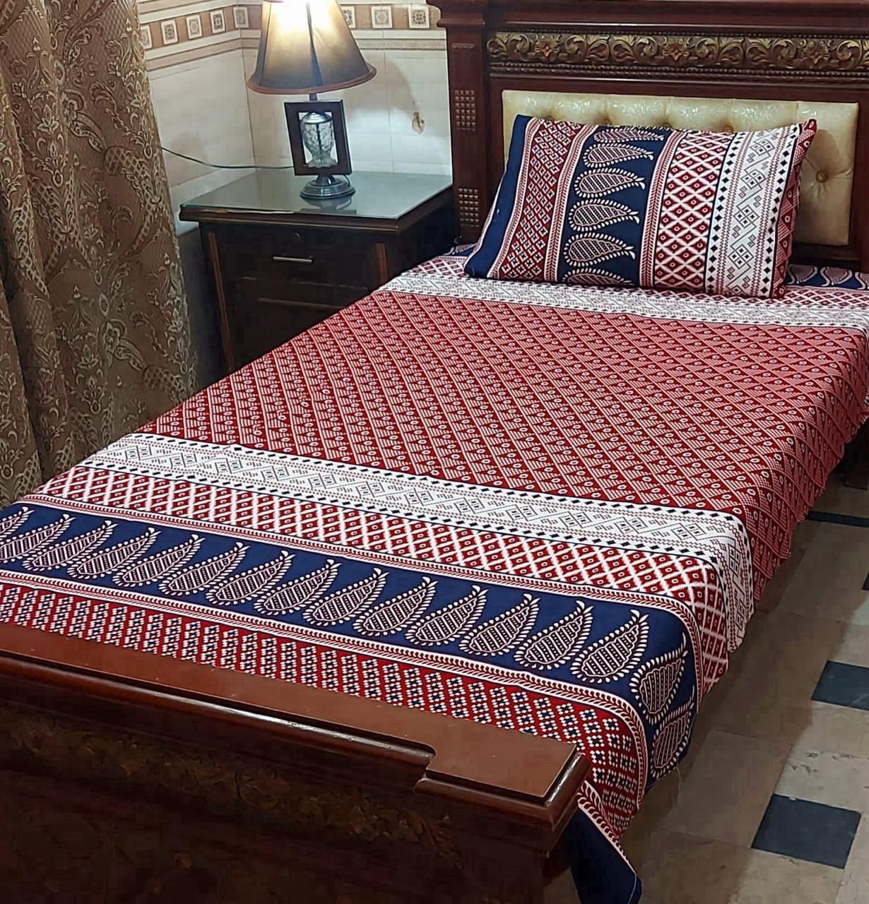 Elenza Cotton Bed Sheet - Single - ESB08